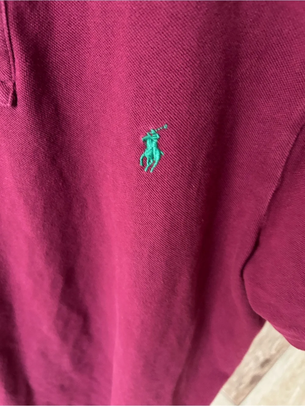 Ralph Lauren Men’s Burgundy Polo with Green Pony